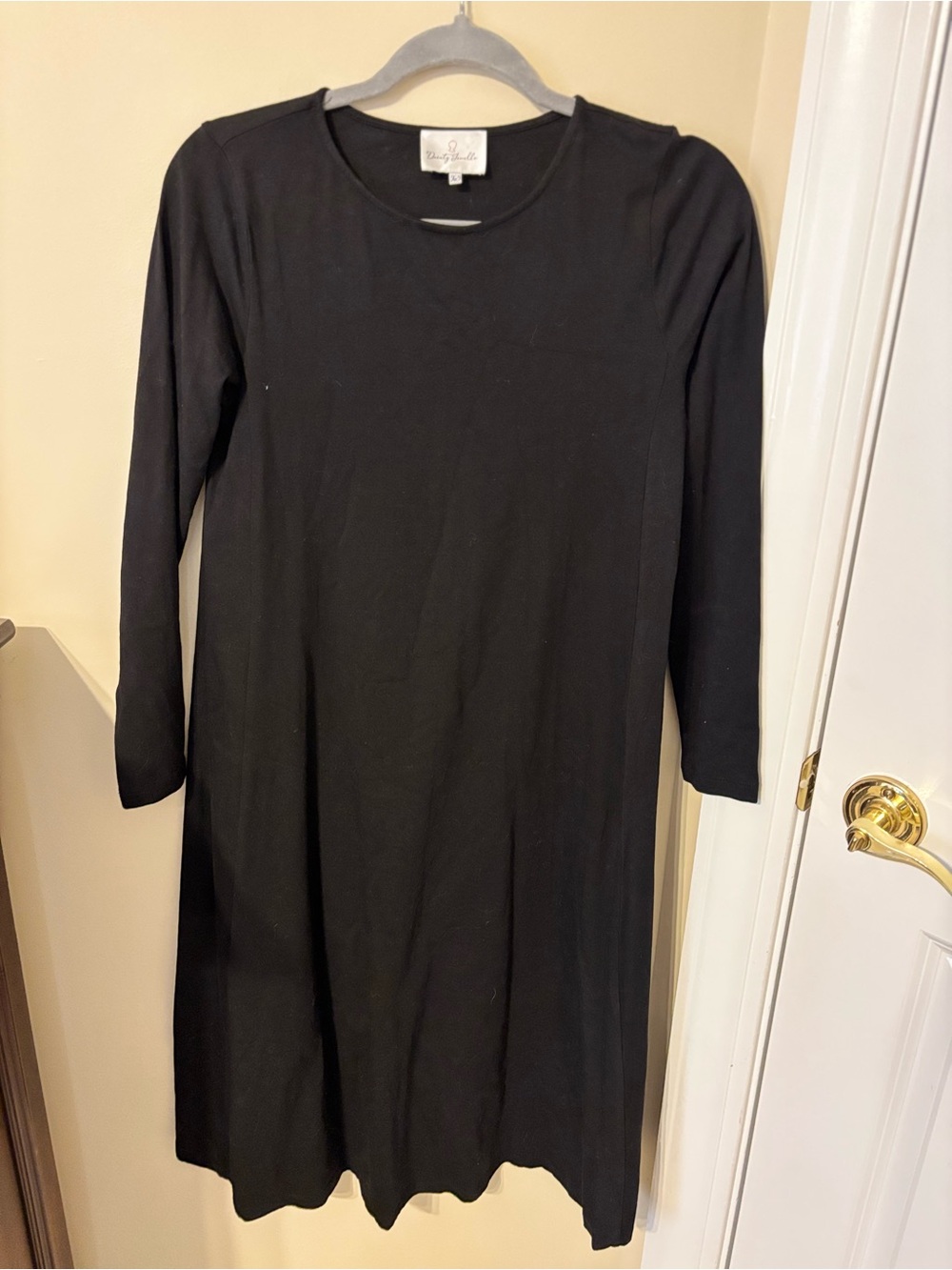 Dainty Jewells Black Long-Sleeve Midi Dress